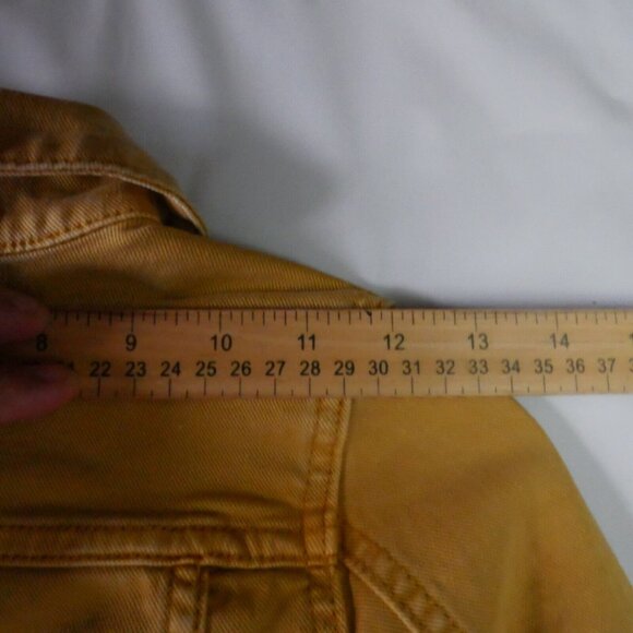 Kidpik Girls Size Small 7/8 Yellow Mustard Jacket Metal Button Up - Picture 7 of 11